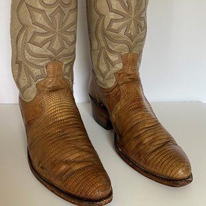 Dan Post Snakeskin Cowboy Boots Women 9